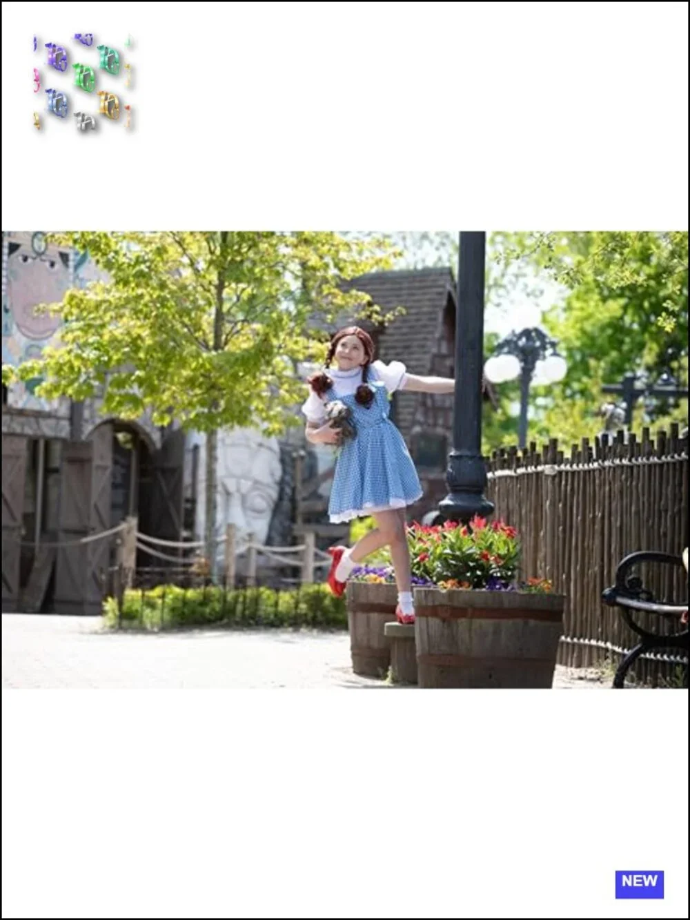 Dorothy Costume Dress with Hair Bows Kids Girls